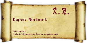 Kepes Norbert névjegykártya